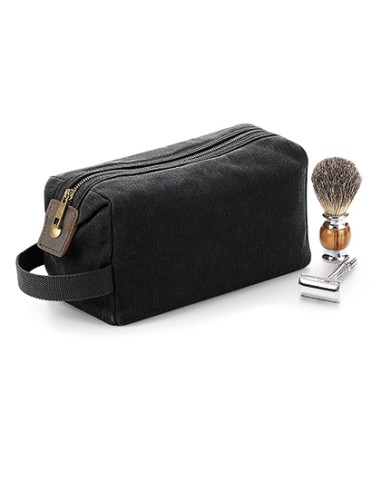 Q-QD651-Heritage Waxed Canvas Wash Bag